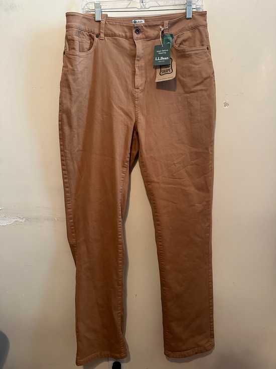 L.L. Bean Denim - L.L.Bean Classic Fit Denim Jeans Women’s 14 Tall Tan Straight Leg 34x32